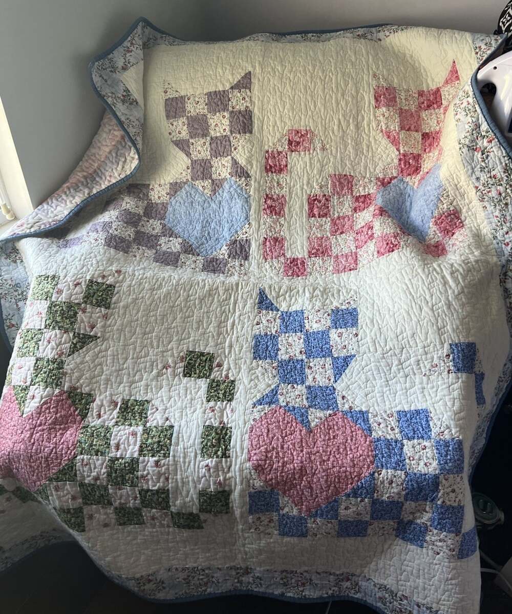 VTG 2000 Whimsicals Limited Edition Quilt Wall Hanging Numbered Patchwork Hearts